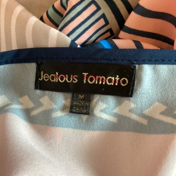 Jealous Tomato Sleeveless Top Medium Womens Aztec Print Pink Tank Cami - Picture 3 of 8